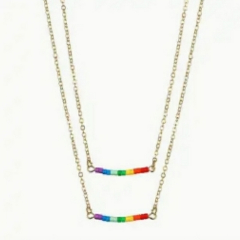 Goldtone Rainbow Necklace